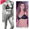 CalExotics Radiance Triangle Bikini Top Rhinestone Plus Size 3X Adjustable