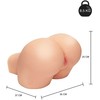 ACT Fat Ass Anatomical Intimate Machine Large TPE Atsparus vandeniui Juodas