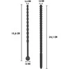 Hidden Desire Ribbed Penis Dilator Set 2 pcs Juodas