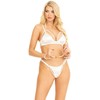 Leg Avenue Kink Leg Avenue 3-Piece Pearl Accent Lingerie Set with Chain Details, One Size