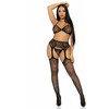 Leg Avenue Sets Leg Avenue Three-Piece Juodas Lace Set with Rhinestone Accents One Size