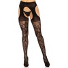 Leg Avenue Hosiery Leg Avenue Lace Suspender Stockings Juodas One Size - Elegant Design