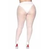 Leg Avenue Europe Leg Avenue Plus Size Nylon Fishnet Pantyhose Baltas - Elegant Mesh Design