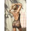 Leg Avenue Dresses Leg Avenue Lace Mini Dress with Net Cut-Outs, One Size, Juodas
