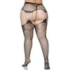 Leg Avenue Europe Juodos kojinės su keliaraiščiu 1X/2X