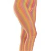 Leg Avenue Europe Leg Avenue Vaivorykštės nertos tinklinės pėdkelnės O/S