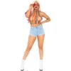 Leg Avenue Europe Leg Avenue Rainbow Net Crop Top Multicolor - Stretch Festival Fashion