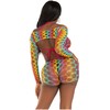 Leg Avenue Sets Leg Avenue Three-Piece Set Rainbow Mesh - Top, Bolero &amp; Shorts, One Size