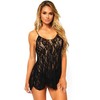 Leg Avenue Chemises Rose Lace Flair Chemise Juodas