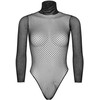 Leg Avenue Teddies Leg Avenue High Neck Mesh Teddy - Juodas, One Size, Elegant Design