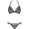 Obsessive - 838-Set-1 2 pcs Set Juodas L/XL