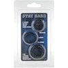 Scala Penio žiedai Stay Hard 3 vnt. - Juodi