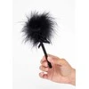Secretplay 100 Fetish Secret Play Mini Juodas Feather Teaser 13x8cm Lightweight Rod