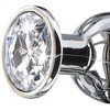 ToyJoy Diamond Bum Bijou Large - Aliuminio Plug with Sidabrinis Gem, 13 cm