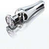ToyJoy Diamond Bum Bijou Large - Aliuminio Plug with Sidabrinis Gem, 13 cm