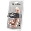 Get Real 6 colių dildo su Balls Light odos atspalviu