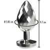 Analinis kamštis Toyjoy Disco Diamond su matmenimis