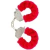 Toy joy TOYJOY Furry Fun Cuffs Raudona - Padded Restraint System with Keys