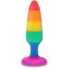 TOYJOY Pride Twink Silicone Plug Rainbow 8.5 cm Medium Size