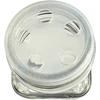 Stiklinis prieskonių indelis, 120 ml (didelės skylutės, metalinis dangtelis)