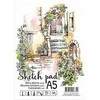 Albumas eskizams, A5, 50 lapų, 120gsm, lygūs vidiniai lapai, su spirale viršuje