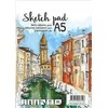 Albumas eskizams, A5, 65 lapai, 80 gsm, lygūs vidiniai lapai, su spirale viršuje