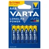Baterijos VARTA Longlife Power, AAA (LR03), 6 vnt.