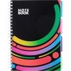Bloknotas UNIVERSAL, Optima, A4, langeliais, 120 lapų, 70gsm, su spirale šone, plastikinis viršelis