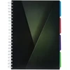 Bloknotas UNIVERSAL, Optima, A4, langeliais, 120 lapų, 70gsm, su spirale šone, plastikinis viršelis