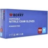 Blue Mėlyna Vienkartinės nitrilinės pirštinės BERRY Mėlyna, M dydis, mėlynos sp., be pudros, 100 vnt.