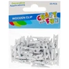 Dekoracija iš medžio CRAFT with FUN Wooden Clips, 25x8 mm, 25 vnt., baltos sp.
