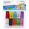 Dekoracija iš medžio CRAFT with FUN Wooden Clips, 35x10 mm, 20 vnt., įvairių sp.