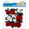 Craft With Fun Dekoracija iš veltinio BORUŽĖS IR BITĖS, CraftWithFun, 18 vnt.