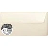 Dekoratyvinis vokas POLLEN, Clairefontaine, DL (110x220mm), 120gsm, blizgus, kreminės sp.