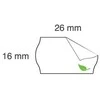 Lipnios etiketės į kainų ženklintuvus, 26x16mm, silpno lipnumo, banguot., 1000 etik., baltos sp.