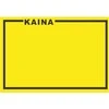 Lipnios etiketės su užrašu KAINA, 25x36mm, 1000 etik., geltonos sp.