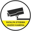 Lipnus ženklas PATALPA STEBIMA VAIZDO KAMERA, 90x90mm