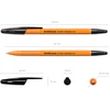 Orange Tušinukas R-301 Oranžinis, ErichKrause, 0.7mm, juodos sp.
