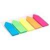 Plastikiniai indeksai-žymekliai AXENT Delta,12x45mm, 125 lapeliai, rodyklės formos, 5 neoninės sp.