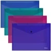 Plastikinis vokas su spaustuku GLOSSY VIVID, ErichKrause, A4, 180mkr, permatomas, 4 sp.
