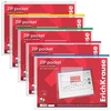 Plastikinis vokas su užtrauktuku ZIP POCKET, ErichKrause, A4, 140 mkr, skaidrus, su spalvotu užtrauktuku