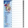 Skiriamieji lapai FOROFIS, A4, plastikiniai, 1-12, 130mkr, pilkos sp.
