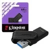 KINGSTON 64GB Portable USB 3.2 Gen 1 DataTraveler Exodia S Juodas/Juodas