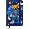 Užrašų knygelė BEAR IN SPACE, Centrum, A6, 80 lapų, 77gsm, linija, kietu viršeliu, su skirtuku ir gumele