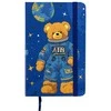 Užrašų knygelė BEAR IN SPACE, Centrum, A6, 80 lapų, 77gsm, linija, kietu viršeliu, su skirtuku ir gumele