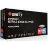 None Vienkartinės nitrilinės pirštinės BERRY Juodas, M dydis, juodos sp., be pudros, 100 vnt.