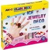 Vitražinių dažų rinkinys ICE JEWELERY, Amos, 10 spalvų po 10,5ml + 3 apyrankės + 5 žiedai