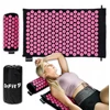Akupresūros kilimėlis su pagalve DrFit, 75x44 cm, rožinis
