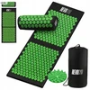 Akupresūros kilimėlis su pagalve Revogym, 105x40 cm, žalias