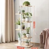 Augalų lentyna LAZYhome, 6 lentynos, balta ir smėlio